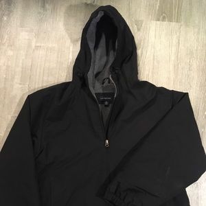 Men’s Lands End Fleece Lined Hooded Jacket Size XL